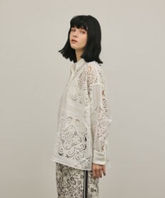 GRACE CONTINENTAL パネル刺繍シャツ