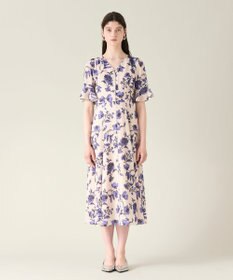 GRACE CONTINENTAL フラワープリントフレアワンピース