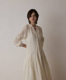 GRACE CONTINENTAL メッシュレースカフタンワンピース