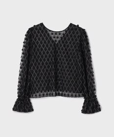 GRACE CONTINENTAL モチーフチュールブラウス