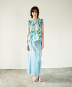 GRACE CONTINENTAL フラワーガーデンプリントトップ
