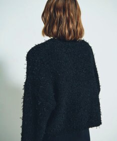 GRACE CONTINENTAL ツイーディーリボンヤーンカーディガン