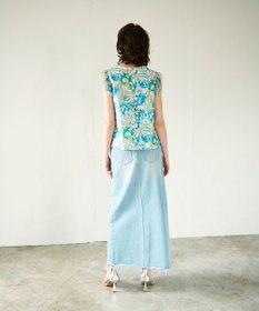 GRACE CONTINENTAL フラワーガーデンプリントトップ