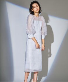★★Sea N.Y レースUp編み パフスリーブワンピ 送料・関税込み 低身長用サイズあり】オーガンジーパフスリーブ刺繍レースドレス