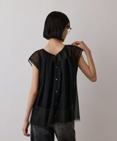 GRACE CONTINENTAL チュールタックノースリーブ