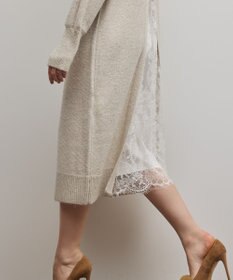 GRACE CONTINENTAL スパンコールニットワンピース