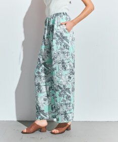 GRACE CONTINENTAL リゾートプリントイージーパンツ