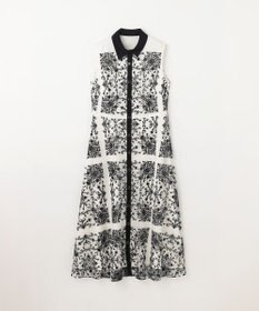 GRACE CONTINENTAL 刺繍フレアドレス