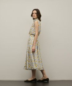 GRACE CONTINENTAL シアーフラワープリントジャガードフレアスカート