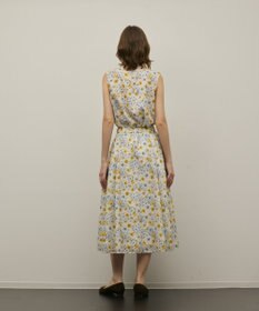 GRACE CONTINENTAL シアーフラワープリントジャガードフレアスカート