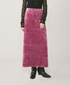 GRACE CONTINENTAL クラッシュベロアロングスカート