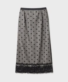 GRACE CONTINENTAL ドットチュールタイトスカート