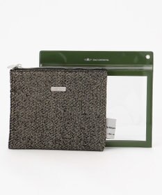 GRACE CONTINENTAL Fabricフラットポーチ-AW