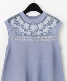 GRACE CONTINENTAL フラワーコードニットトップ