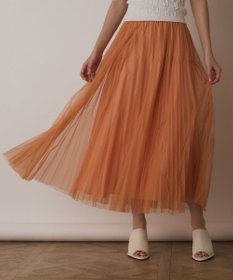 GRACE CONTINENTAL チュールマチプリーツスカート