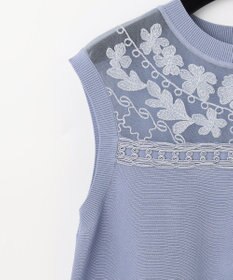 GRACE CONTINENTAL フラワーコードニットトップ