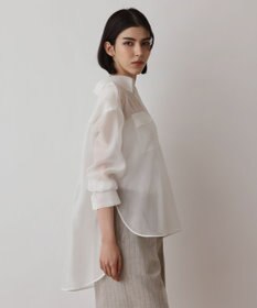 GRACE CONTINENTAL マットシアーシャツ