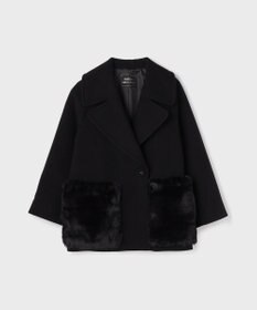 GRACE CONTINENTAL ファーポケットピーコート