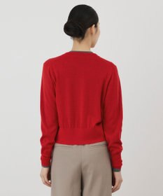GRACE CONTINENTAL バイカラーウールニットカーディガン