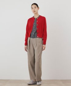 GRACE CONTINENTAL バイカラーウールニットカーディガン