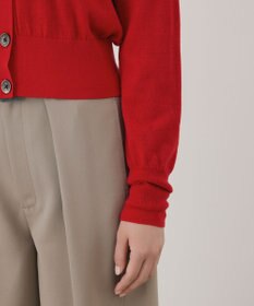GRACE CONTINENTAL バイカラーウールニットカーディガン