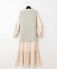 ダイアグラム ベストレイヤードワンピース 2022 近年モデル シャツワンピース 極美品】ダイアグラム ベストレイヤードワンピース 2022 近年