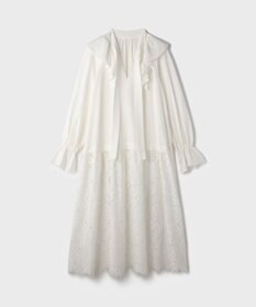 GRACE CONTINENTAL レースコンビフリルカフタンワンピース