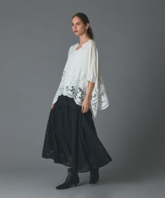 GRACE CONTINENTAL カットワークスカラブラウス