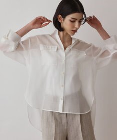 GRACE CONTINENTAL マットシアーシャツ