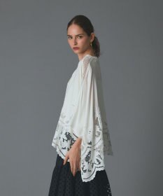 GRACE CONTINENTAL カットワークスカラブラウス