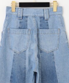 GRACE CONTINENTAL 切替ワイドデニムパンツ