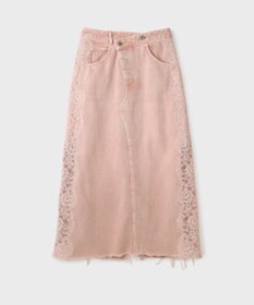 GRACE CONTINENTAL サイドレースデニムスカート
