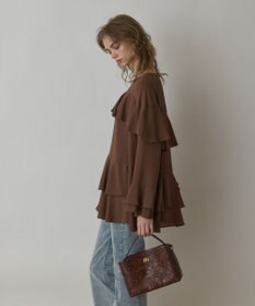 GRACE CONTINENTAL シフォンフリルブラウス