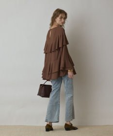 GRACE CONTINENTAL シフォンフリルブラウス