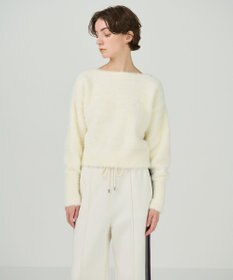 GRACE CONTINENTAL フェザーzipニットカーディガン