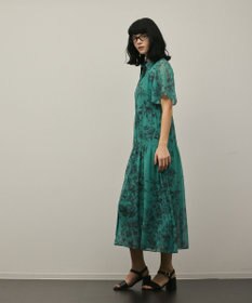 GRACE CONTINENTAL フラワープリントシャツフレアワンピース