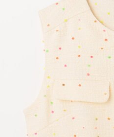 GRACE CONTINENTAL ネオンドットジャガードワンピース