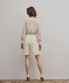 GRACE CONTINENTAL ストライプボウブラウス