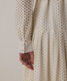 GRACE CONTINENTAL メッシュレースカフタンワンピース