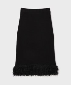 GRACE CONTINENTAL ラメフェザーフリンジスカート