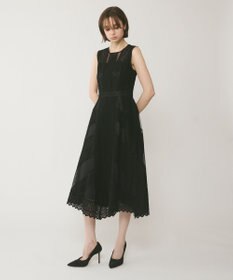 GRACE CONTINENTAL レースパッチワークドレス