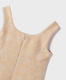 GRACE CONTINENTAL サラサジャガードミニワンピース