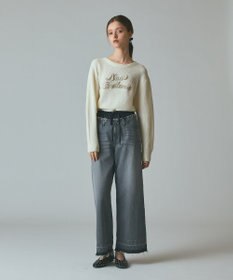 GRACE CONTINENTAL コンビデニムイージーパンツ