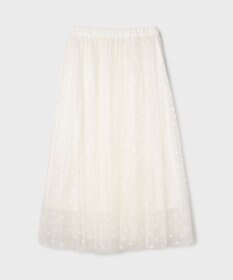 GRACE CONTINENTAL フロッキードットプリーツスカート