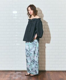 GRACE CONTINENTAL リゾートプリントイージーパンツ