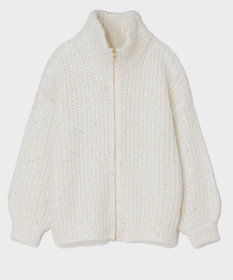 GRACE CONTINENTAL スパンコールニットブルゾン