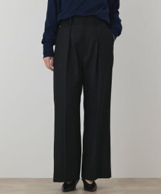 GRACE CONTINENTAL ウールタックワイドパンツ ブラック