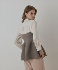 GRACE CONTINENTAL ペプラムベアニットトップ