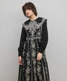 GRACE CONTINENTAL パターン刺繍ワンピース