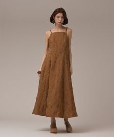 GRACE CONTINENTAL リーフジャガードキャミワンピース